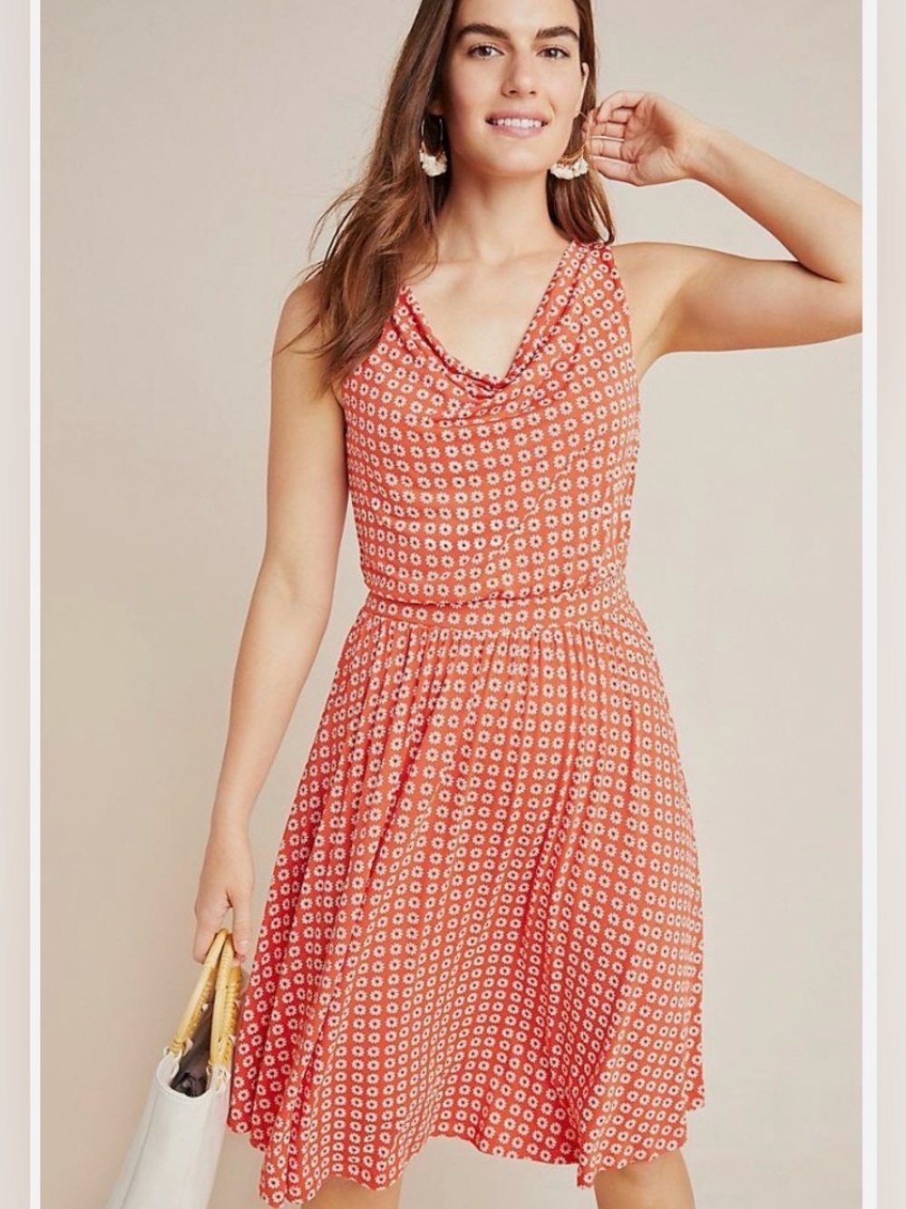 Anthropologie Maeve Brianne Cowl Neck Dress